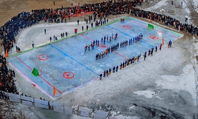 Photos: Winter welcomed in GB with ice hockey, Pakistani style