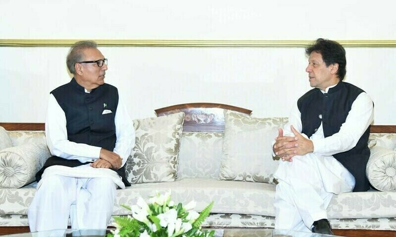 President Alvi arrives at Imran Khan&rsquo;s residence