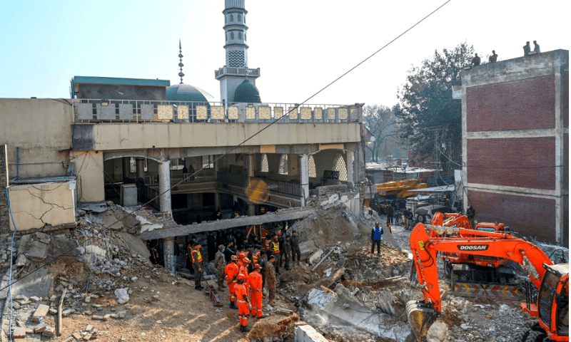 Authorities revise Peshawar bombing death toll to 84