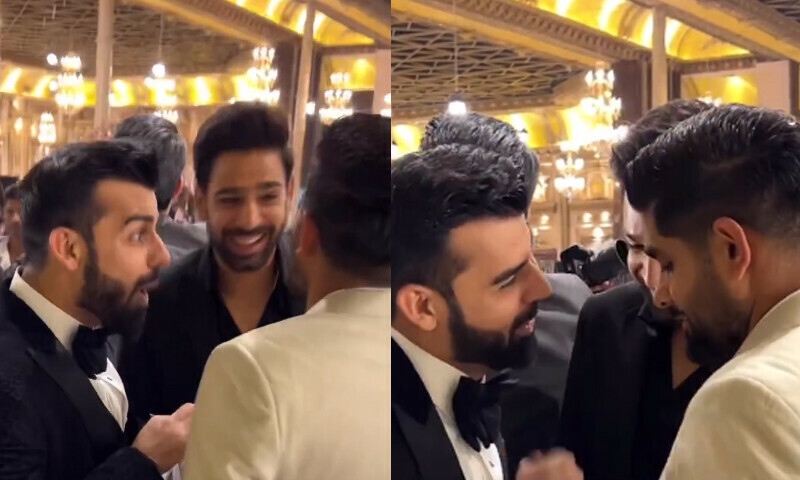 Watch: Haris, Babar, Shadab enjoying &lsquo;salami&rsquo;