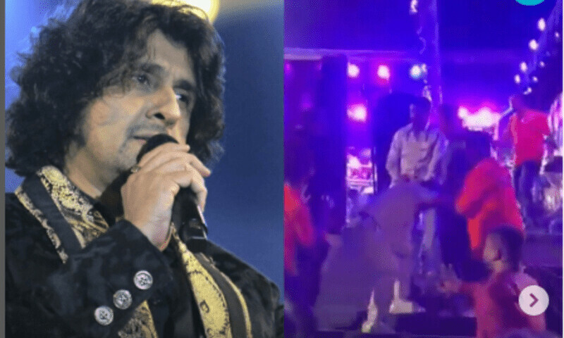 Watch: Sonu Nigam being manhandled by a man at concert