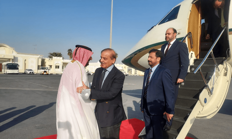PM Shehbaz arrives in Doha for UN conference