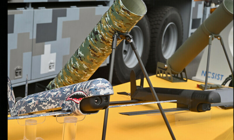 Taiwan unveils portable attack drone as China tensions rise