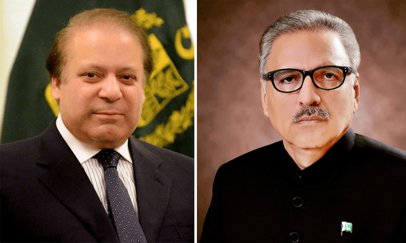 Alvi decries &lsquo;revenge politics&rsquo;, Nawaz tells Imran to show &lsquo;honour&rsquo;
