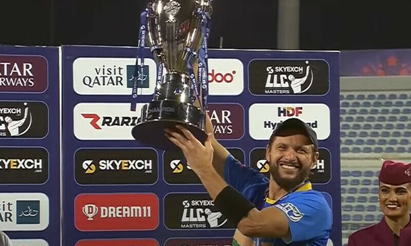 Shahid Afridi gifts Legends League trophy to people of Afghanistan