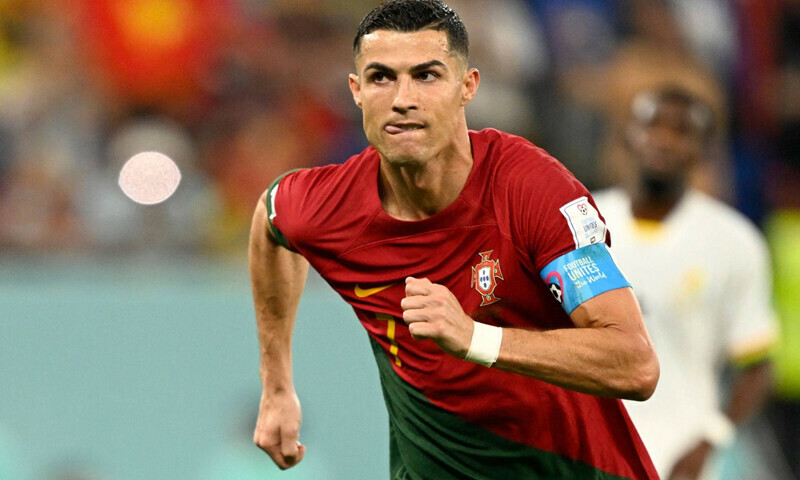 Ronaldo breaks men&rsquo;s international caps record, scores double