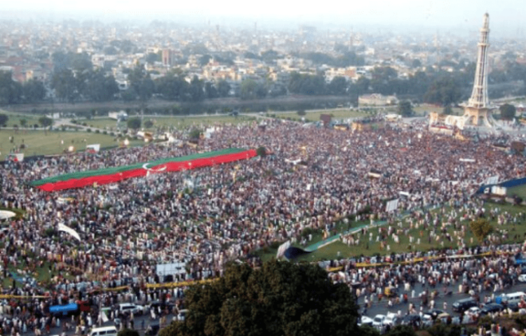 History of PTI&rsquo;s power shows at Minar-e-Pakistan