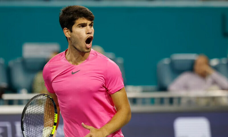 Alcaraz dumps Fritz to reach Miami semis, Rybakina reaches final