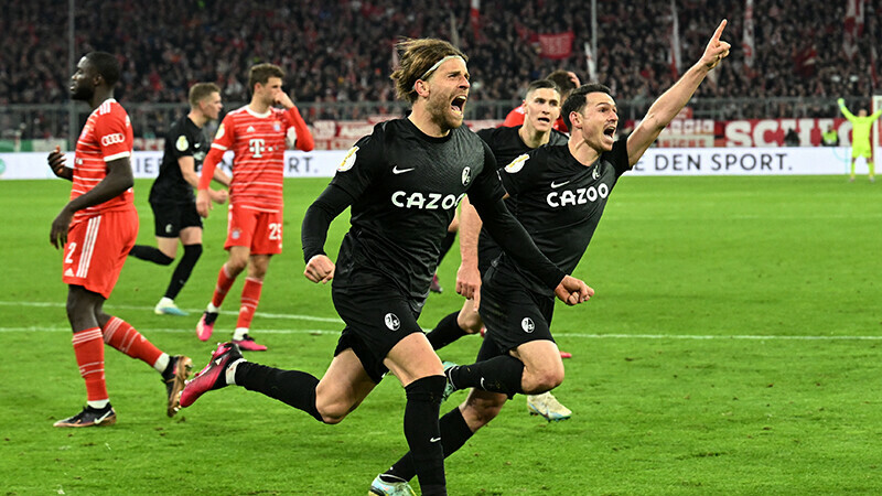 Freiburg stun Bayern with last-gasp penalty in German Cup last eight
