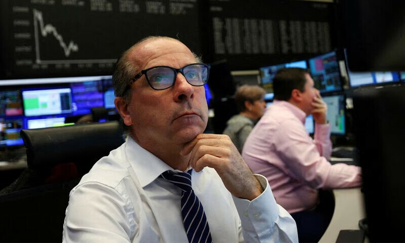 Stocks falter as economic worries nag, big rate hike lifts kiwi dollar