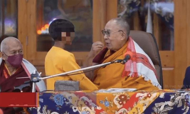 Dalai Lama apologises for asking boy to suck his tongue