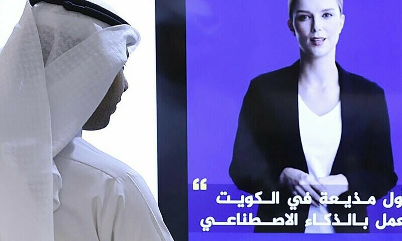 News presenter generated with AI appears in Kuwait