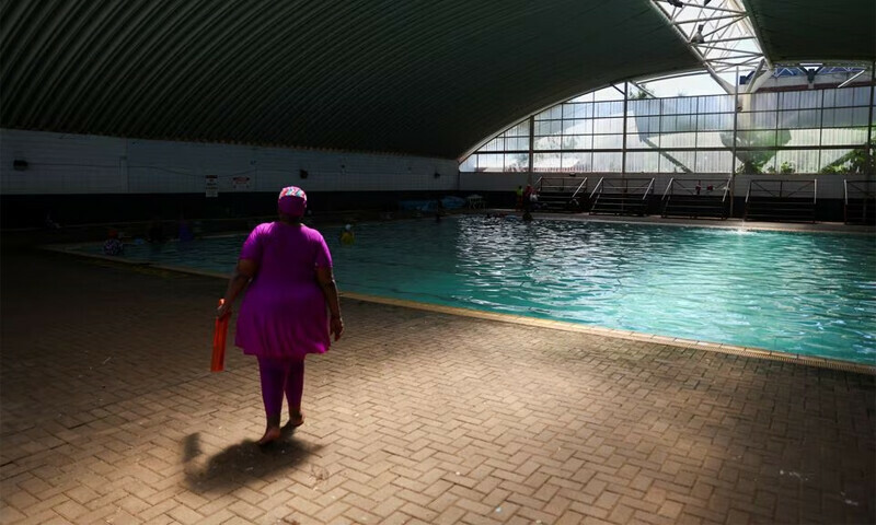 South African older women splash their way to health in Soweto pool