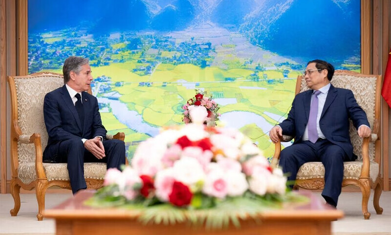 U.S., Vietnam say they hope to boost ties as Blinken visits Hanoi