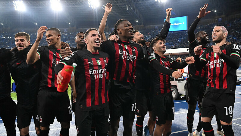 Giroud seals Milan&rsquo;s passage past Napoli into Champions League semis