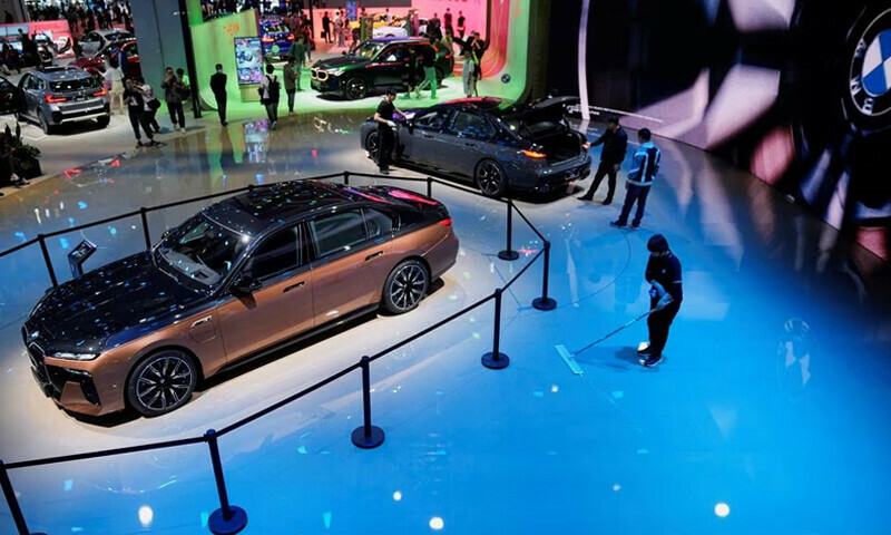 BMW skids into ice cream melee at Shanghai auto show