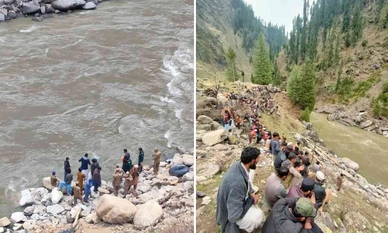 Search for missing tourists continues after jeep plunges into Neelum river