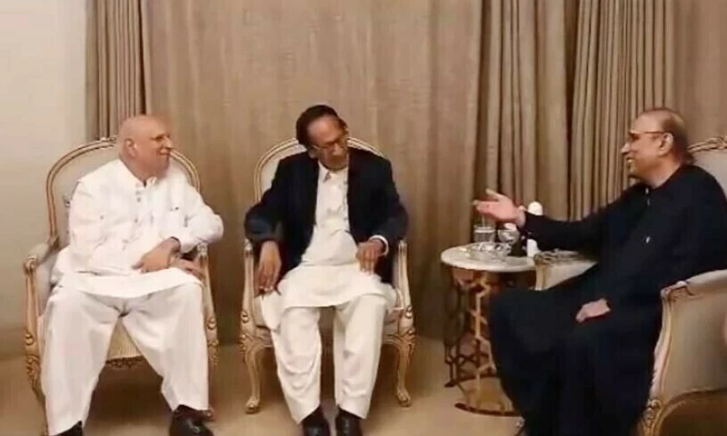 Don&rsquo;t turn political grudges into personal, says Shujaat in meeting with Zardari
