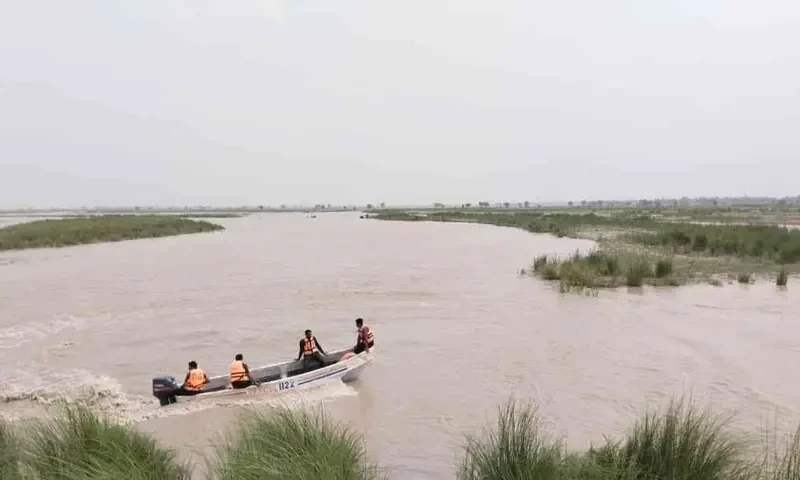 Tragedy strikes couple crossing River Indus on wooden plank