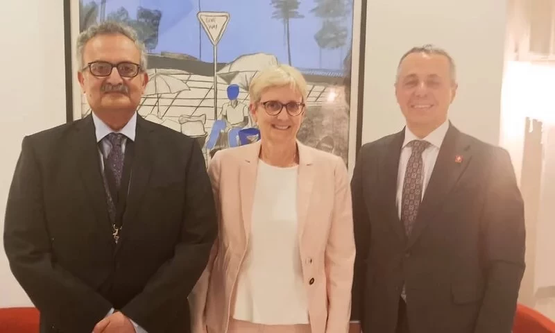 Swiss foreign minister arrives in Islamabad on three-day visit