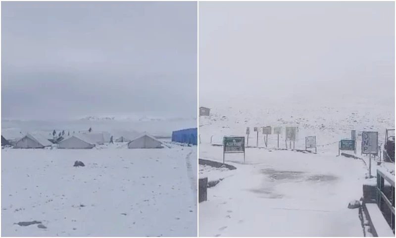 Unexpected snowfall in Skardu break 18-year records