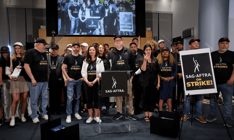 Hollywood actors to strike at midnight, join writers on picket lines