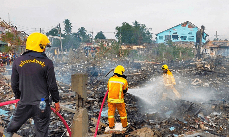 At least 9 killed as firecrackers explode at warehouse in Thailand