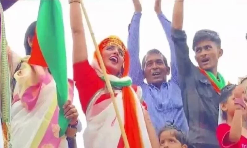Seema Haider hoists tricolour flag in India