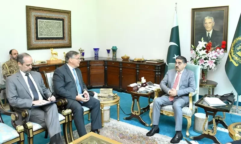 In meeting with Kakar, US envoy calls for support for fair elections and continued partnership with IMF