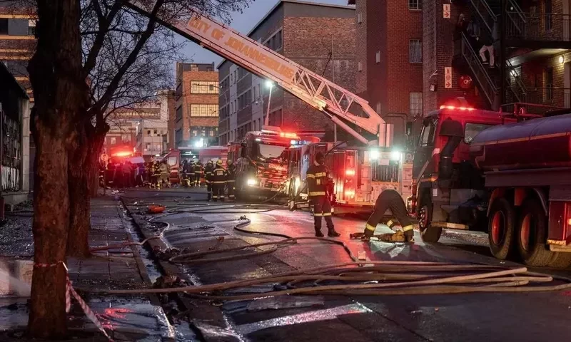 More than 60 dead as fire engulfs building in South Africa&rsquo;s Johannesburg