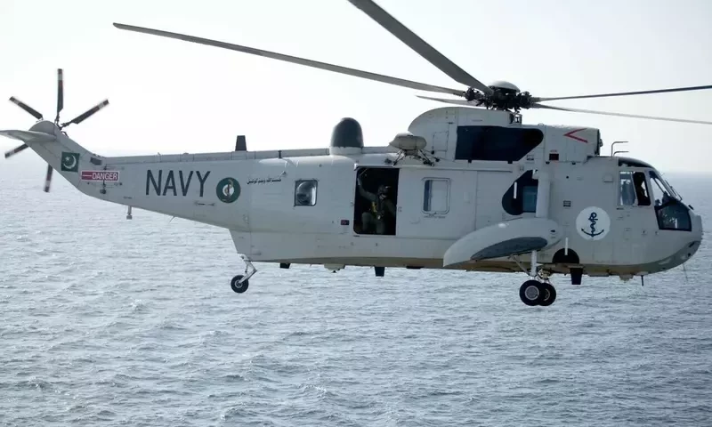 Three martyred as Pakistan Navy helicopter crashes in Gwadar
