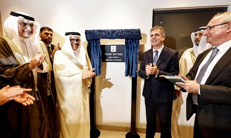 Israel opens Bahrain embassy as both agree to boost trade ties