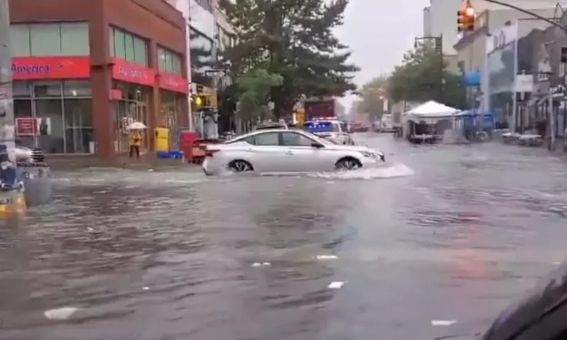&lsquo;It is not Karachi&rsquo;: Flooding inundates New York streets