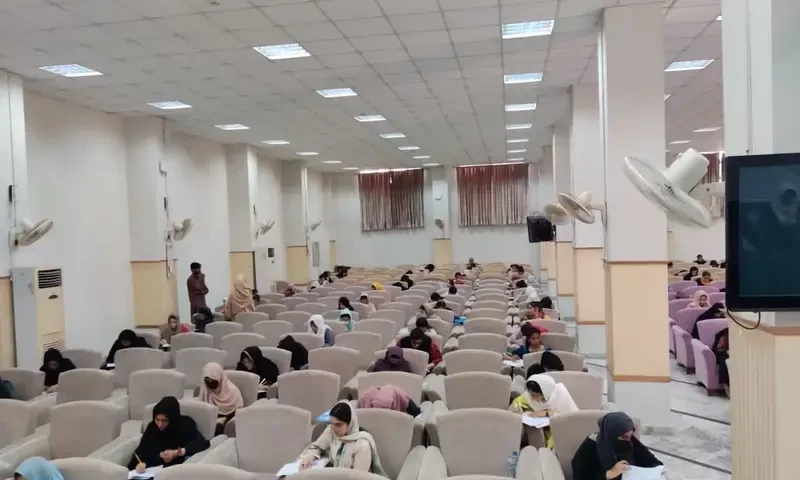 Successful MDCAT applicants protest against test re-run in KP