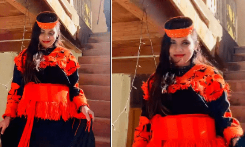 Indian woman Anju dons traditional Kalash attire in recent visit to valley