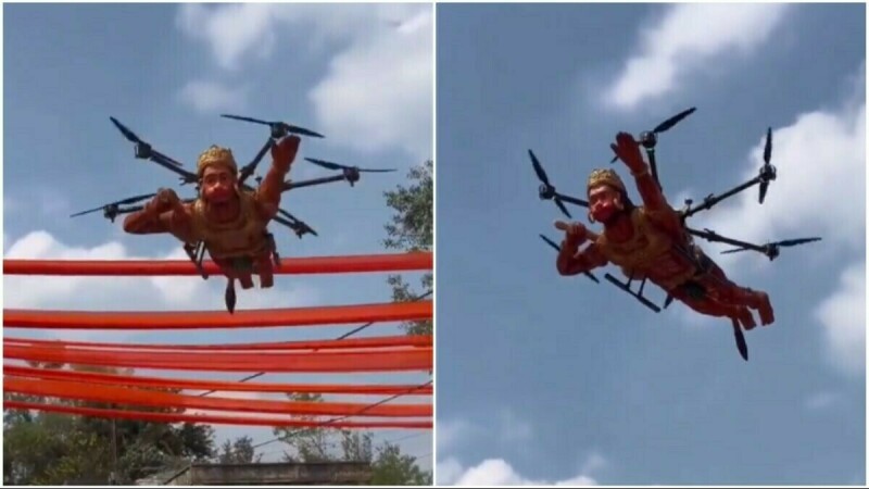Video of &lsquo;flying Hanuman&rsquo; goes viral