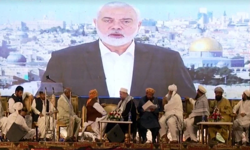 Fazl presenting Palestinians stance, says Hamas leader Ismail Haniyeh