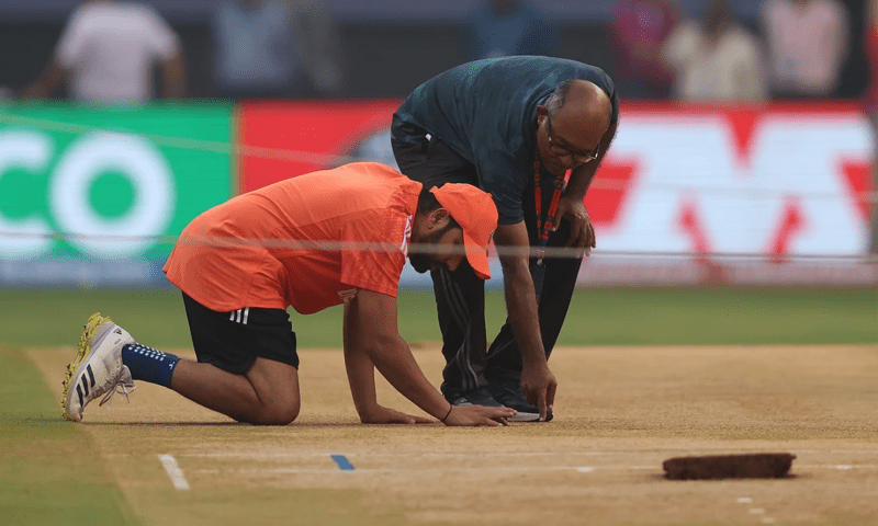 IndvsNZ: Controversy hits cricket as India faces accusations for illegally switching pitch ahead of semi-final