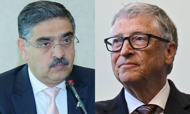 In telephone call with Bill Gates, Kakar reaffirms Pakistan&rsquo;s commitment to eradicate polio