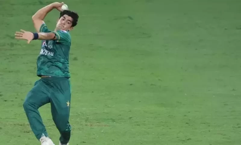 Naseem Shah starts partial bowling practice