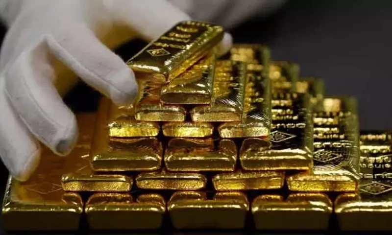 Gold price declines by Rs3,000/tola