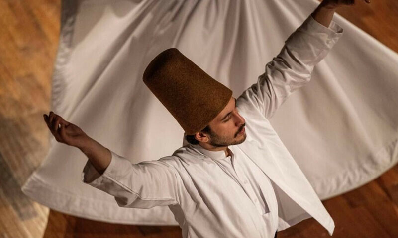 &lsquo;Tombstone&rsquo; hats remind whirling dervishes of their death
