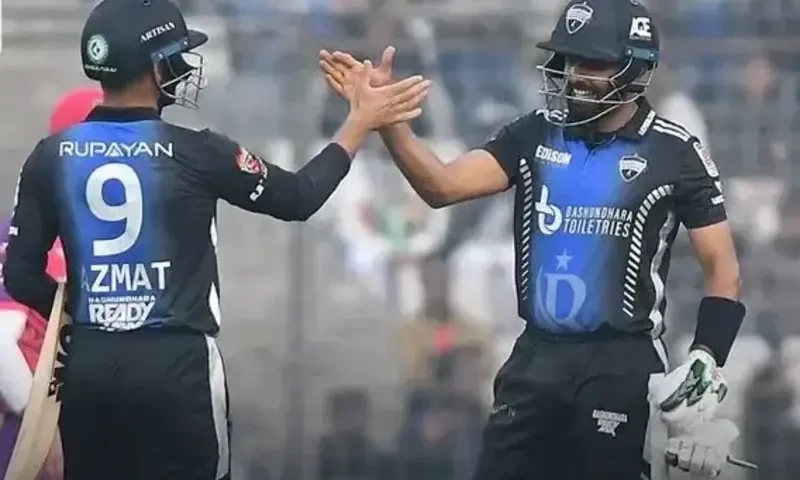 Babar Azam shines with bat to hand his team first win in BPL