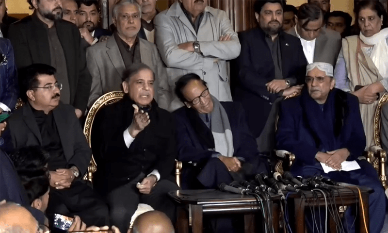 Zardari calls for &lsquo;reconciliation&rsquo; as Nawaz nominates Shehbaz for PM slot