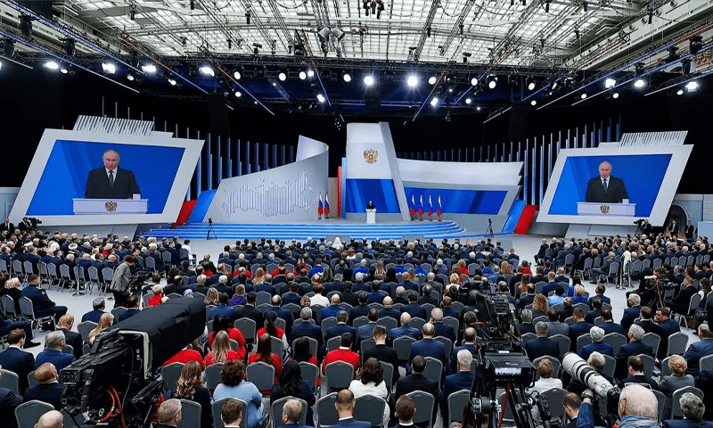 Putin warns West of risk of nuclear war, says Moscow can strike Western targets