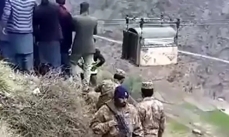Pak Army rescues three from Muzaffarabad cable car stranded above river