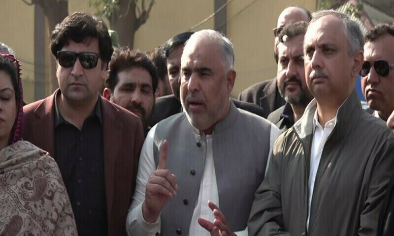 PTI not being allowed to meet Imran, Omar Ayub claims