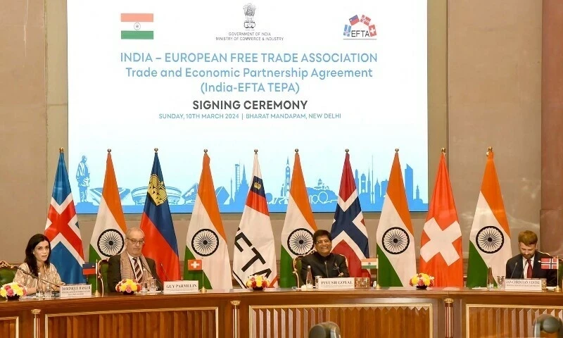India, European EFTA bloc sign $100b free trade deal