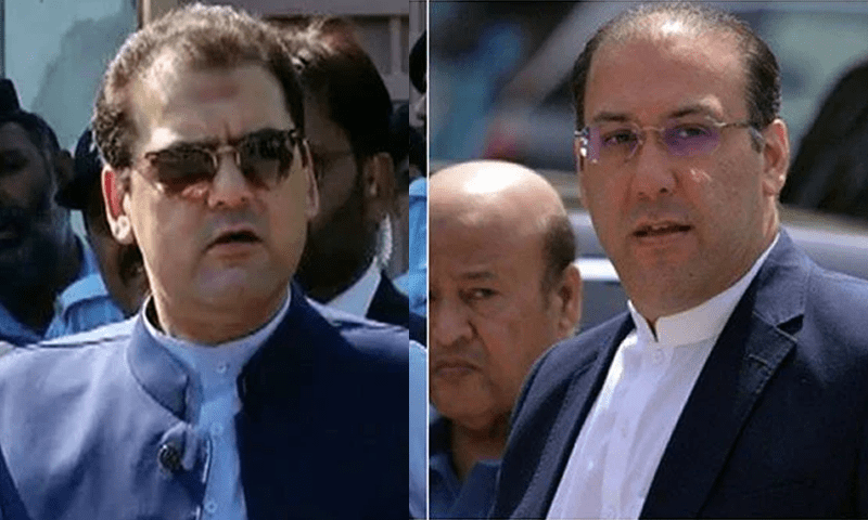 Hassan and Hussain nawaz land in Pakistan