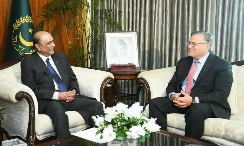 US stands with Pakistan in fight against terrorism, envoy Blome tells President Zardari